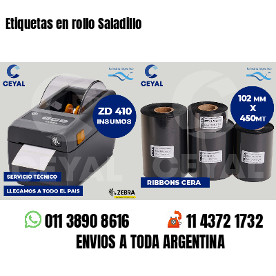 Etiquetas en rollo Saladillo