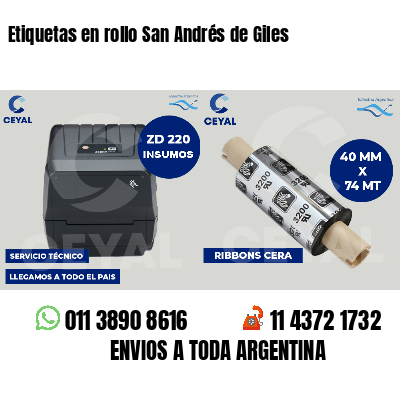 Etiquetas en rollo San Andrés de Giles