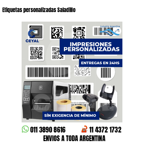 Etiquetas personalizadas Saladillo