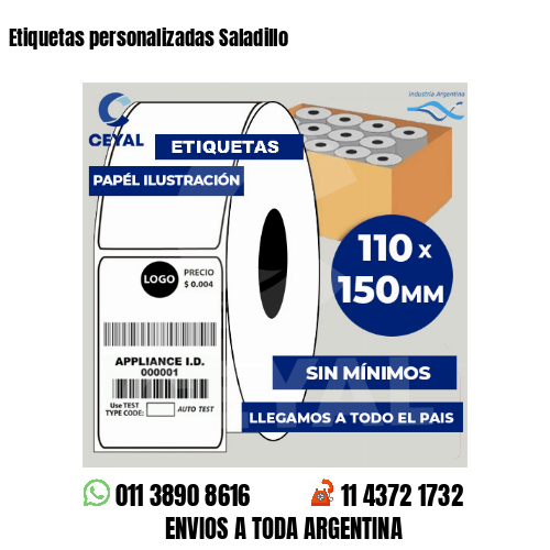 Etiquetas personalizadas Saladillo