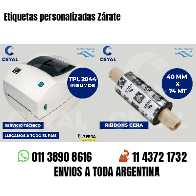 Etiquetas personalizadas Zárate