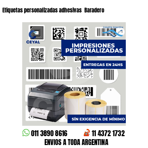 Etiquetas personalizadas adhesivas  Baradero