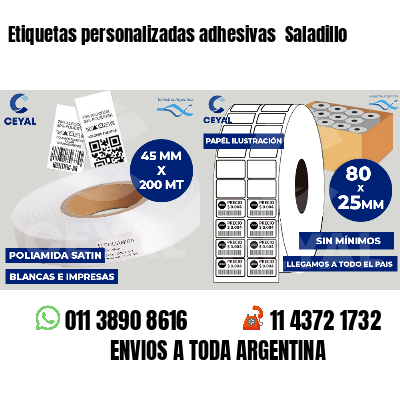 Etiquetas personalizadas adhesivas  Saladillo