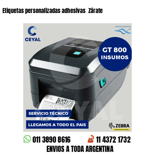Etiquetas personalizadas adhesivas  Zárate