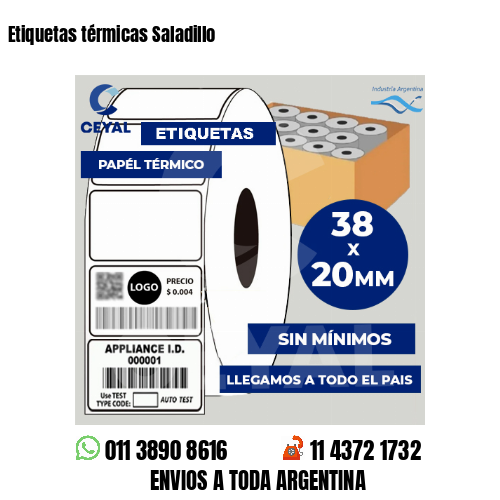 Etiquetas térmicas Saladillo