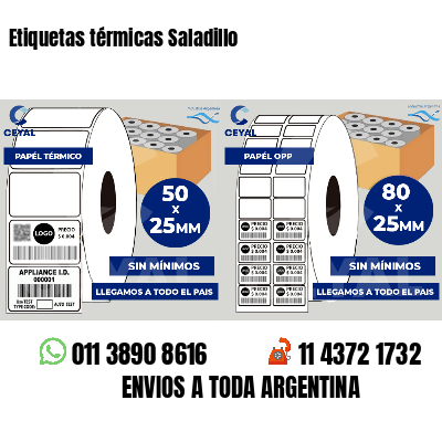 Etiquetas térmicas Saladillo