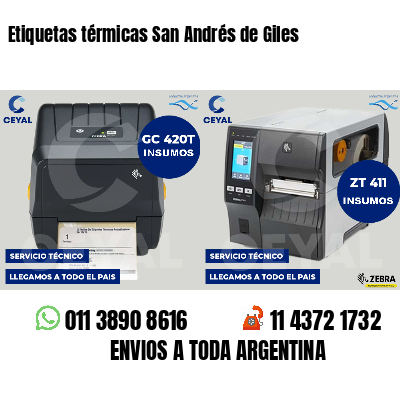 Etiquetas térmicas San Andrés de Giles