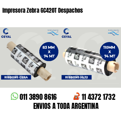 Impresora Zebra GC420T Despachos
