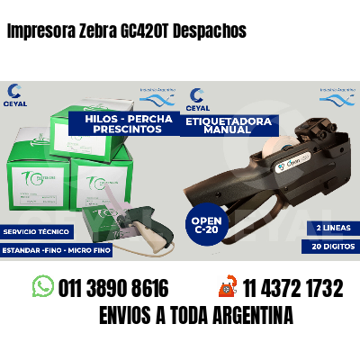 Impresora Zebra GC420T Despachos