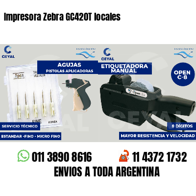 Impresora Zebra GC420T locales