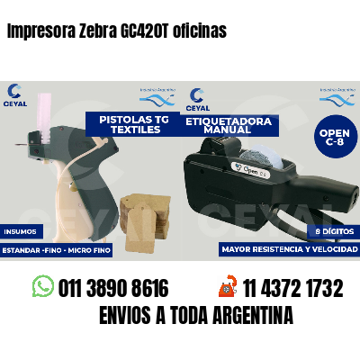 Impresora Zebra GC420T oficinas