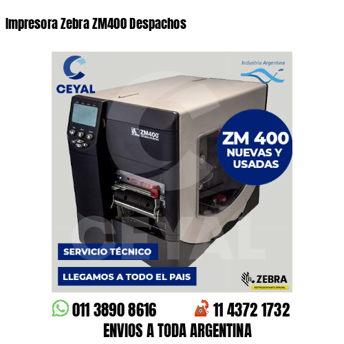 Impresora Zebra ZM400 Despachos