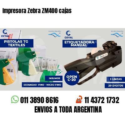 Impresora Zebra ZM400 cajas