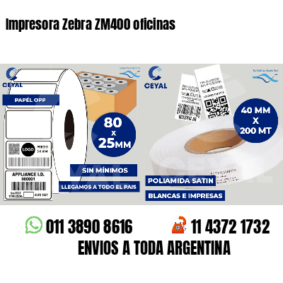 Impresora Zebra ZM400 oficinas