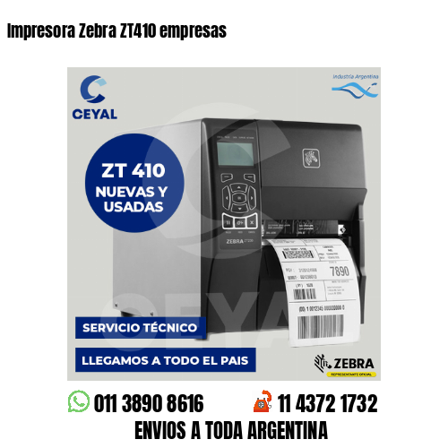 Impresora Zebra ZT410 empresas