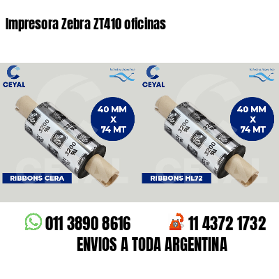 Impresora Zebra ZT410 oficinas