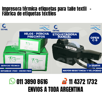 Impresora térmica etiquetas para talle textil   - Fábrica de etiquetas textiles