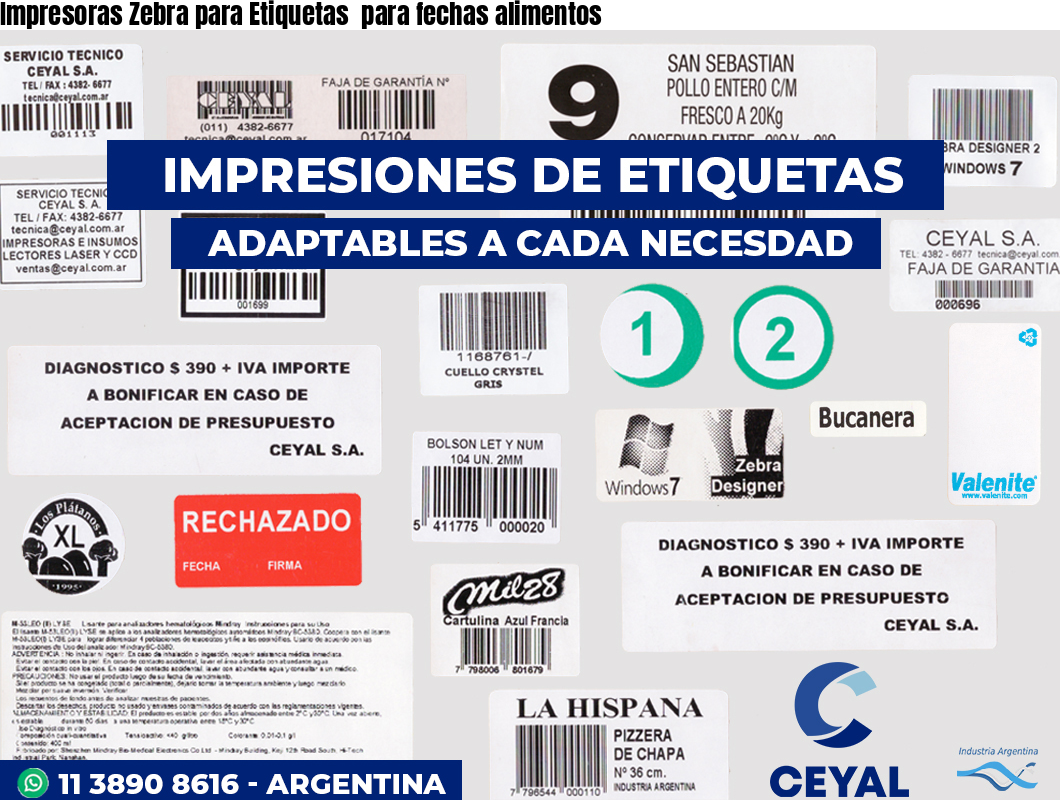 Impresoras Zebra para Etiquetas  para fechas alimentos