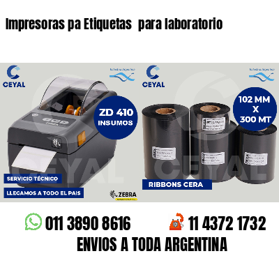 Impresoras pa Etiquetas  para laboratorio