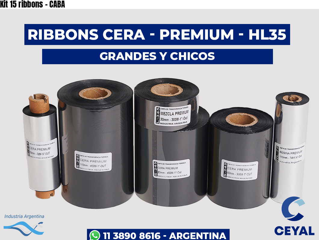 Kit 15 ribbons - CABA