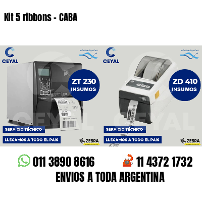 Kit 5 ribbons - CABA