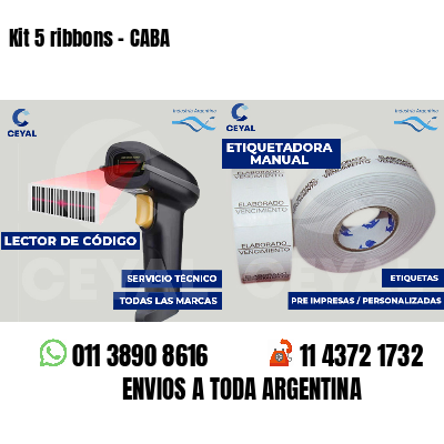 Kit 5 ribbons - CABA