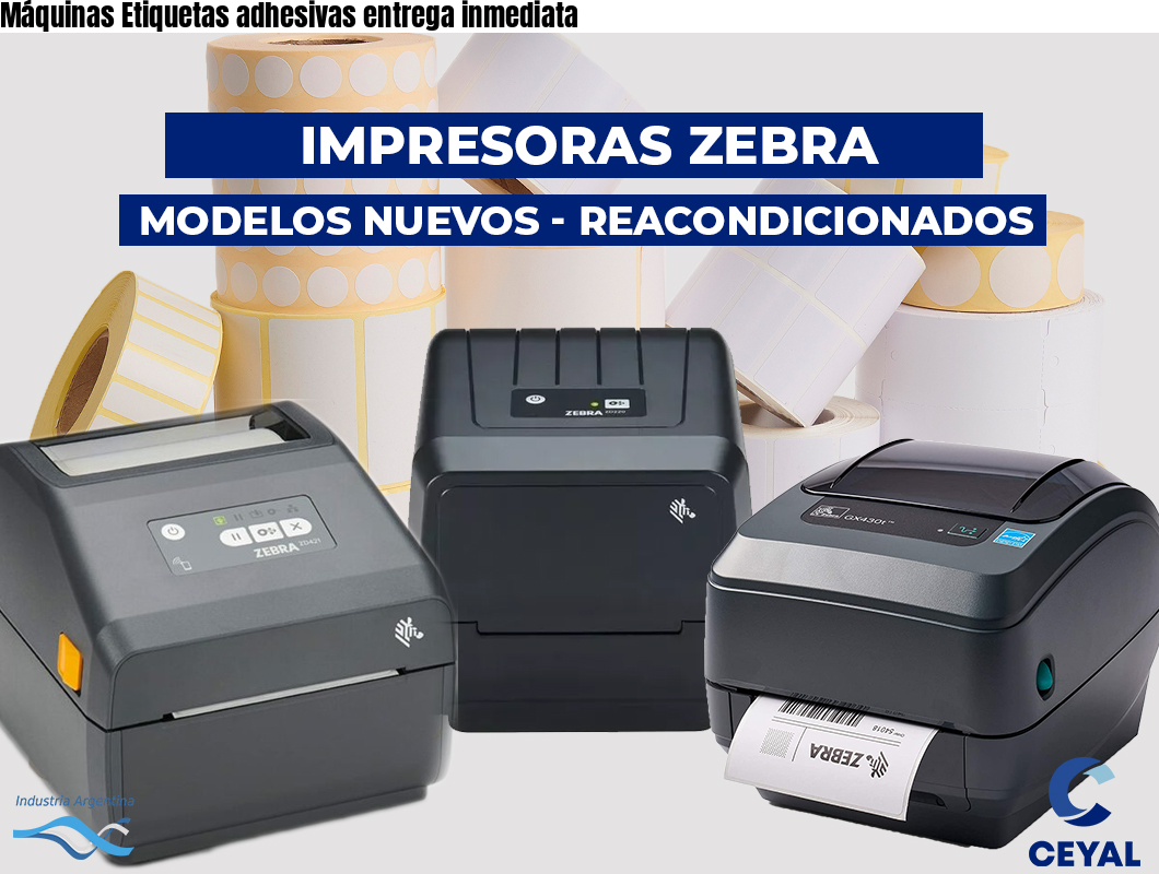 Máquinas Etiquetas adhesivas entrega inmediata