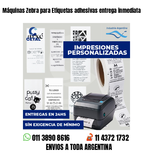 Máquinas Zebra para Etiquetas adhesivas entrega inmediata