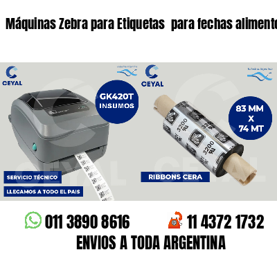 Máquinas Zebra para Etiquetas  para fechas alimentos