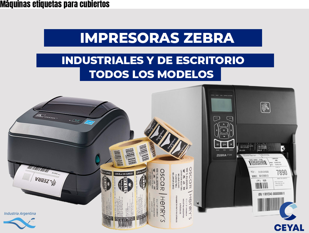 Máquinas etiquetas para cubiertos