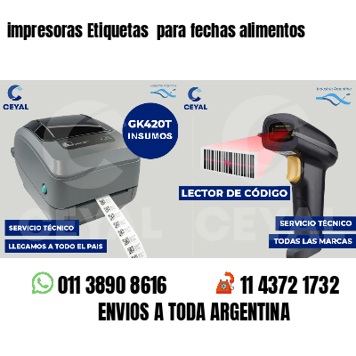 impresoras Etiquetas  para fechas alimentos