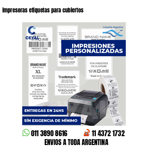 impresoras etiquetas para cubiertos