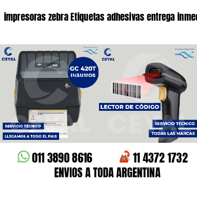 impresoras zebra Etiquetas adhesivas entrega inmediata