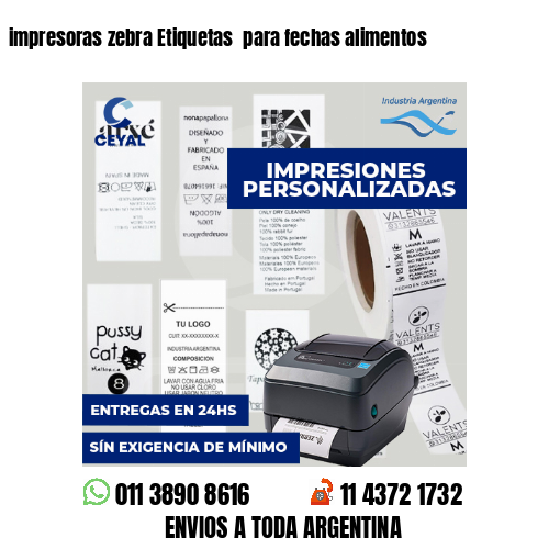 impresoras zebra Etiquetas  para fechas alimentos