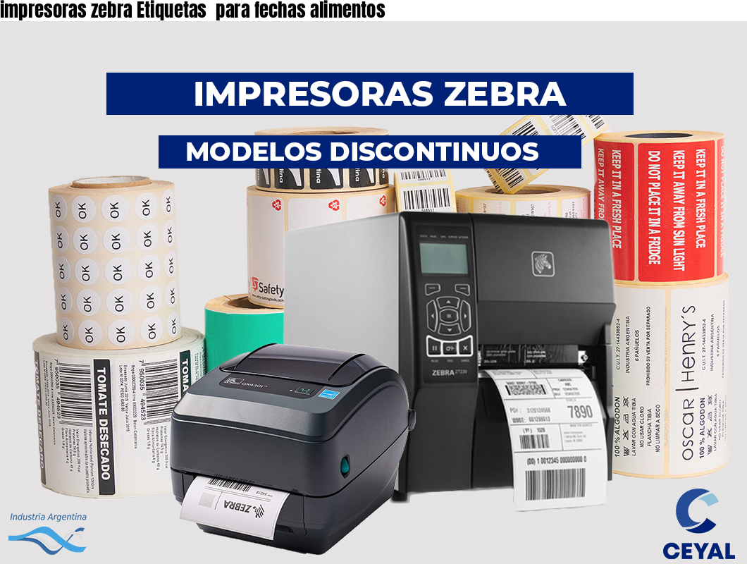 impresoras zebra Etiquetas  para fechas alimentos