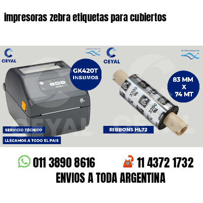 impresoras zebra etiquetas para cubiertos