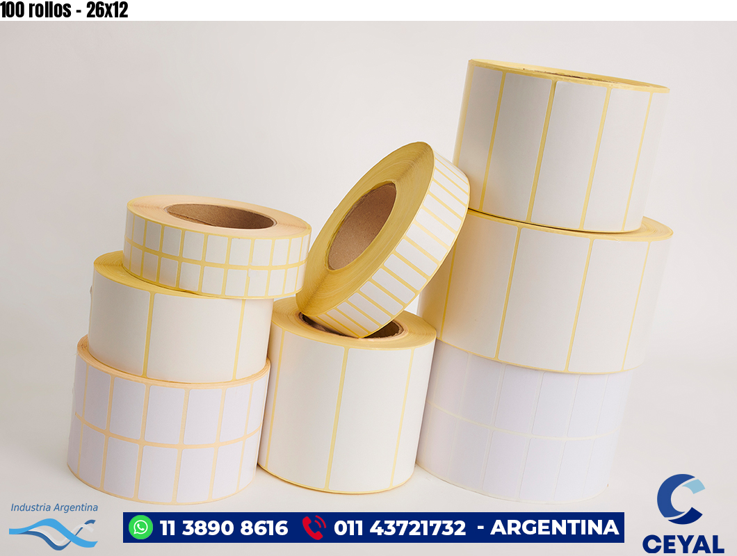 100 rollos - 26x12