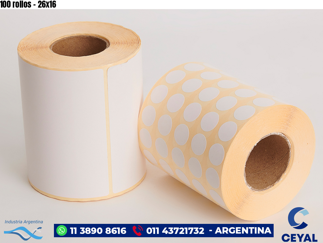100 rollos - 26x16
