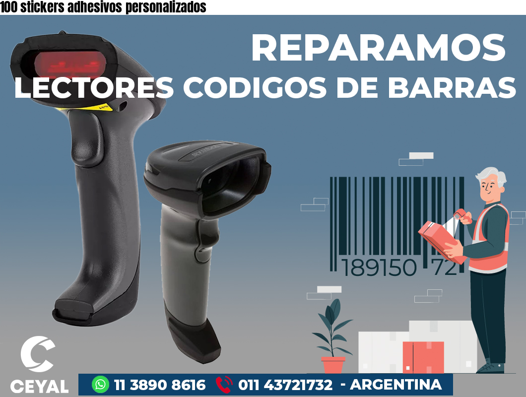 100 stickers adhesivos personalizados