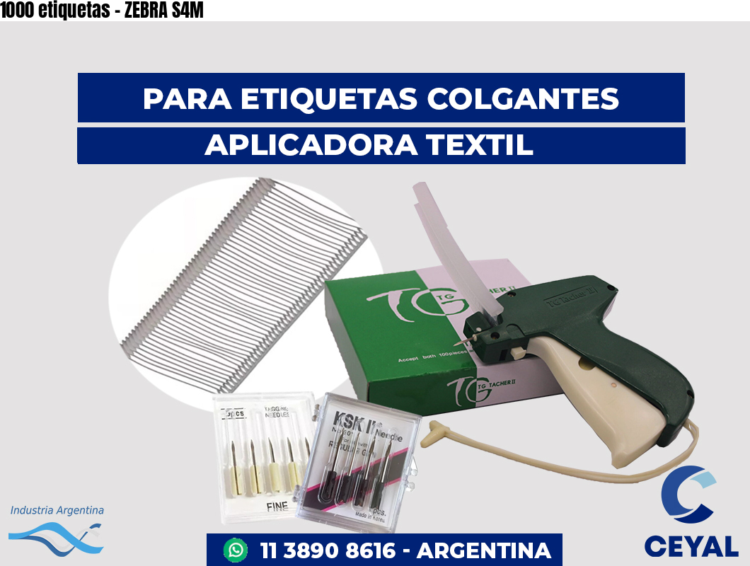 1000 etiquetas - ZEBRA S4M