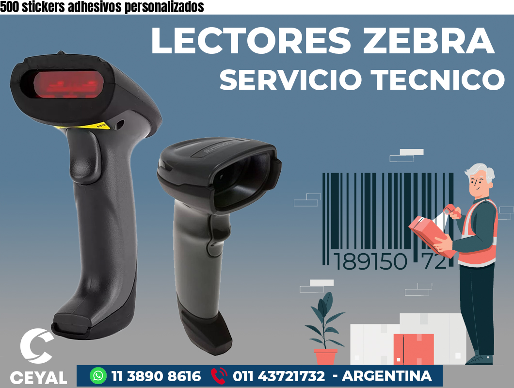 500 stickers adhesivos personalizados
