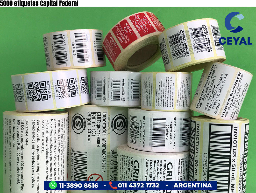5000 etiquetas Capital Federal