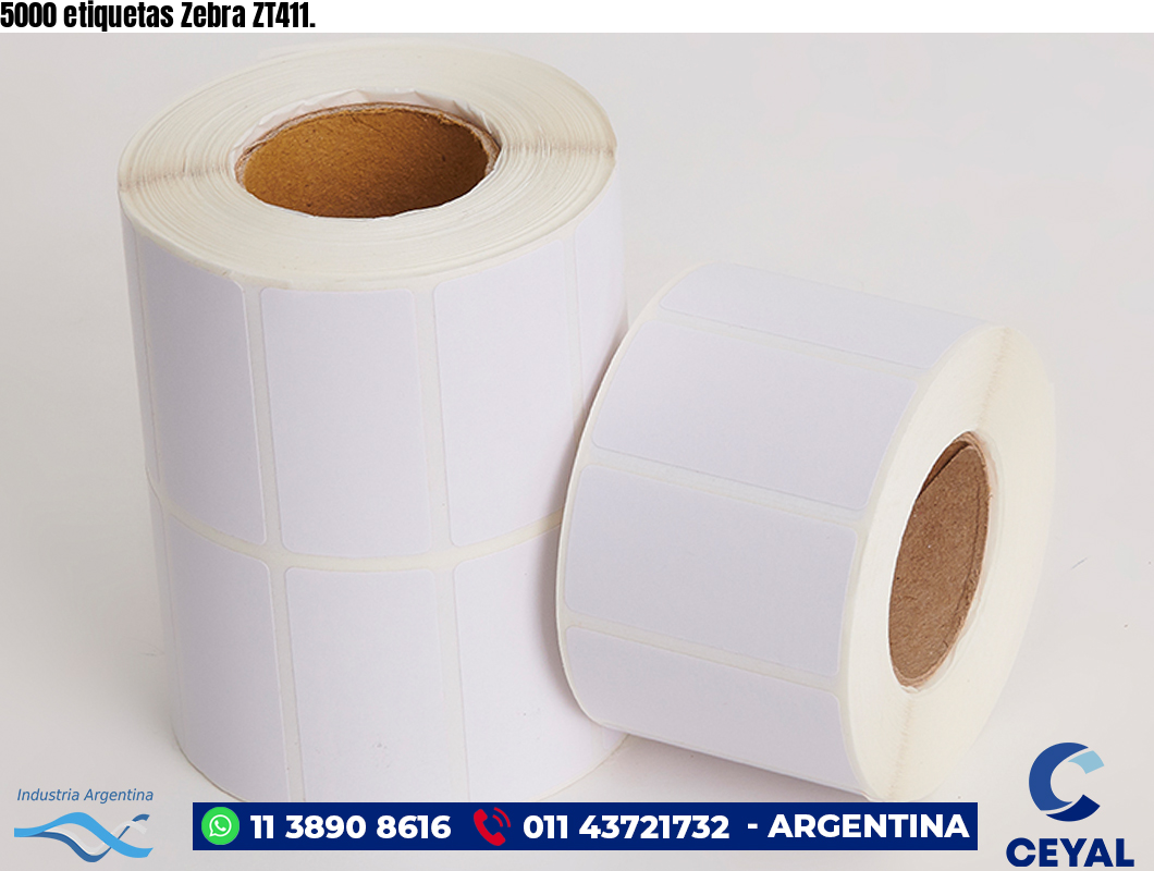 5000 etiquetas Zebra ZT411.