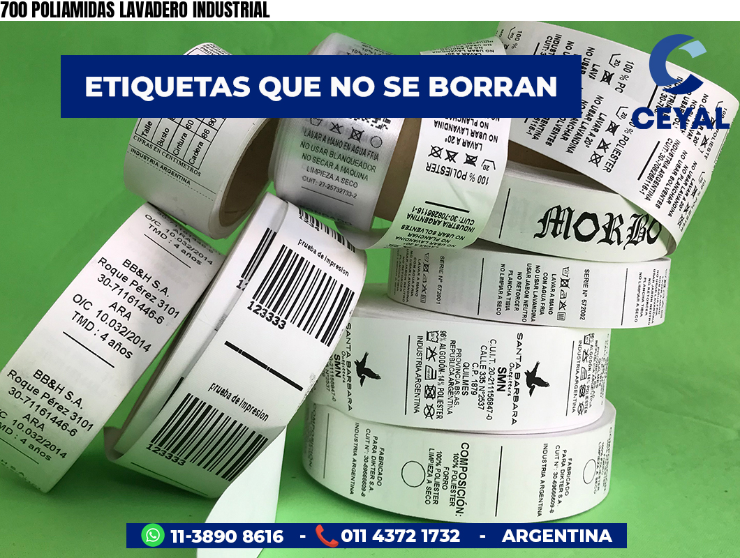 700 POLIAMIDAS LAVADERO INDUSTRIAL