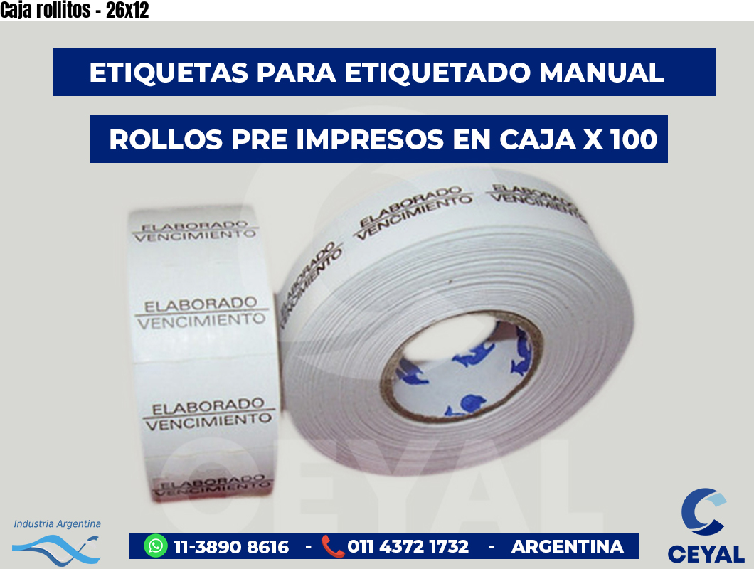 Caja rollitos - 26x12