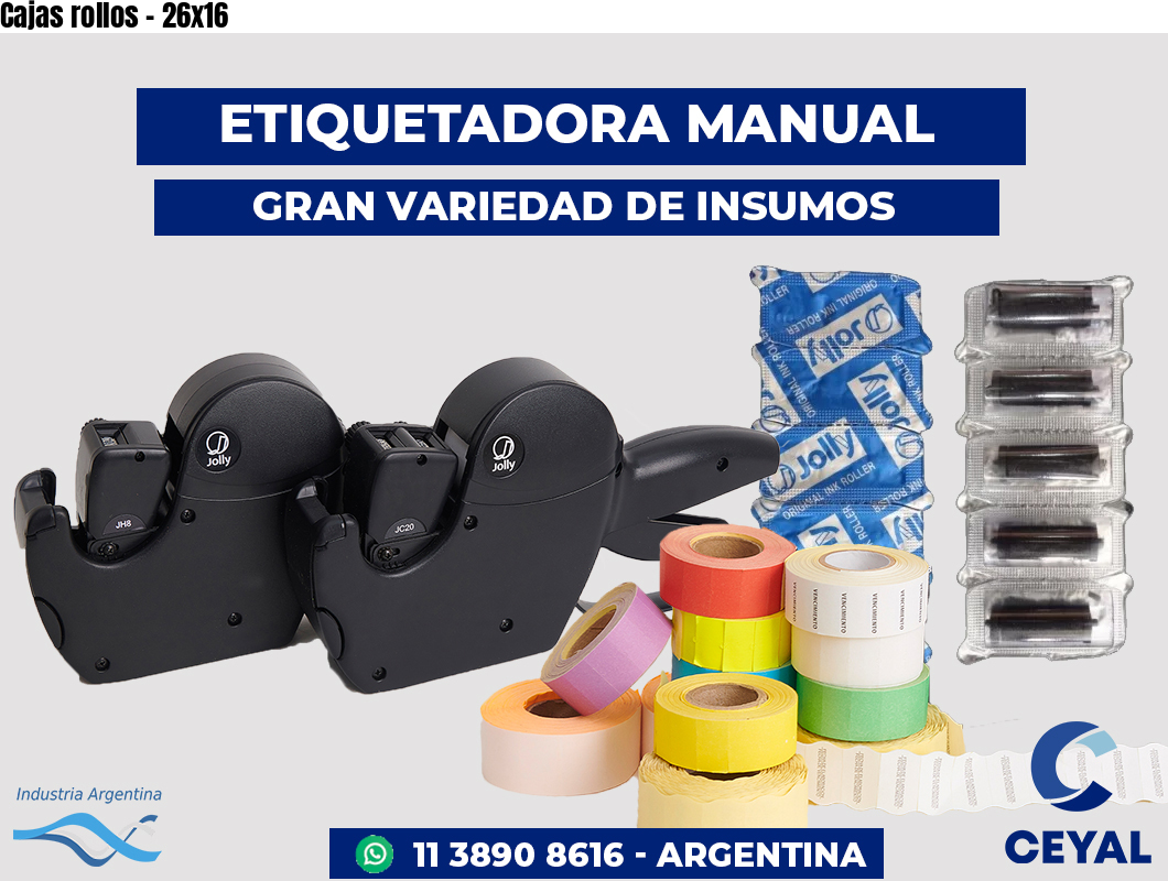Cajas rollos - 26x16