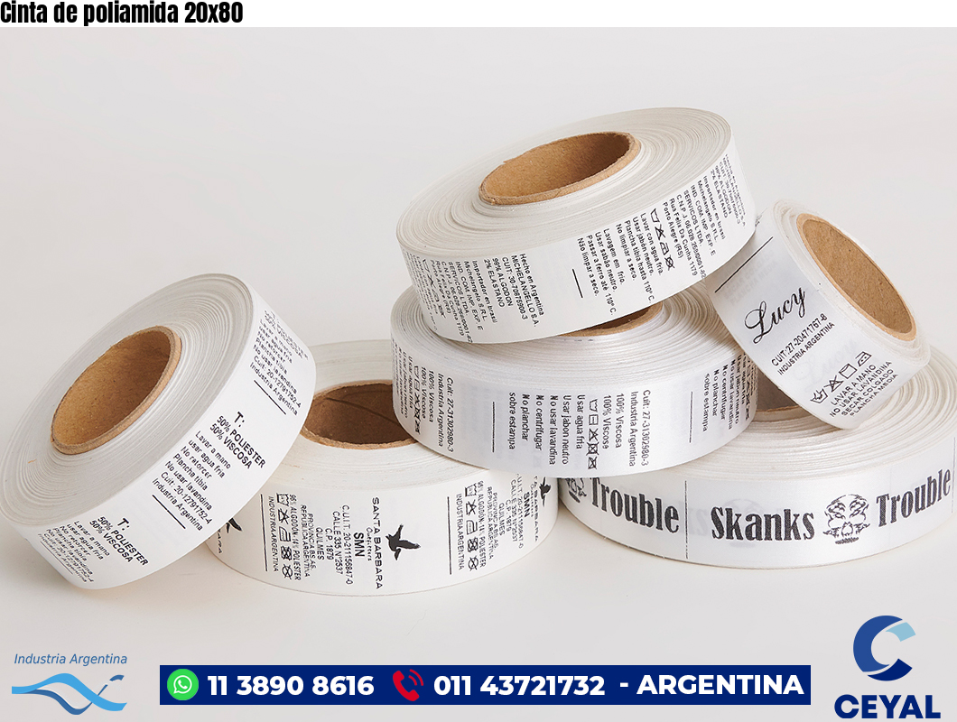 Cinta de poliamida 20×80