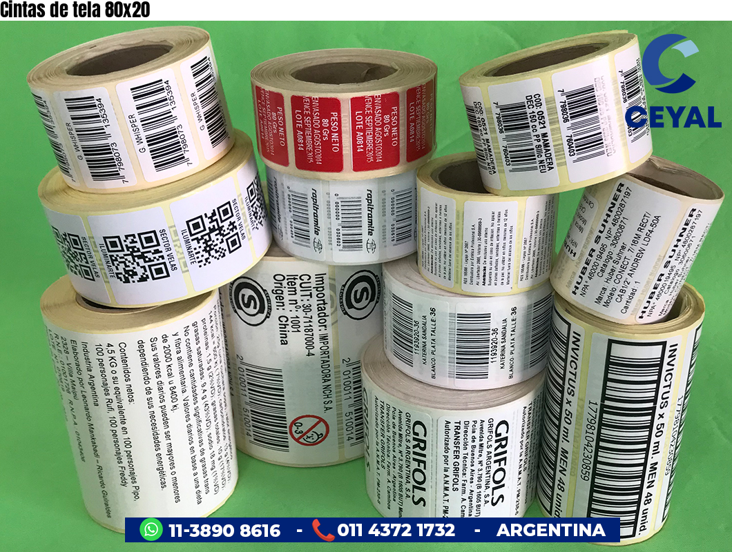 Cintas de tela 80x20