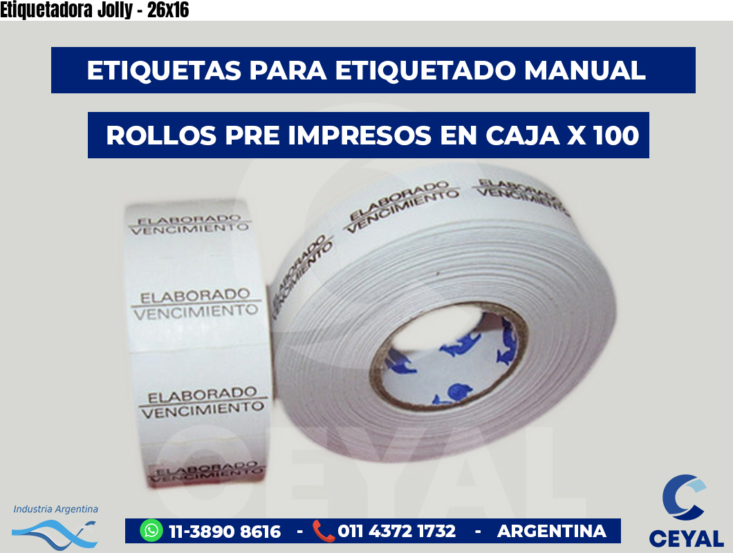 Etiquetadora Jolly - 26x16