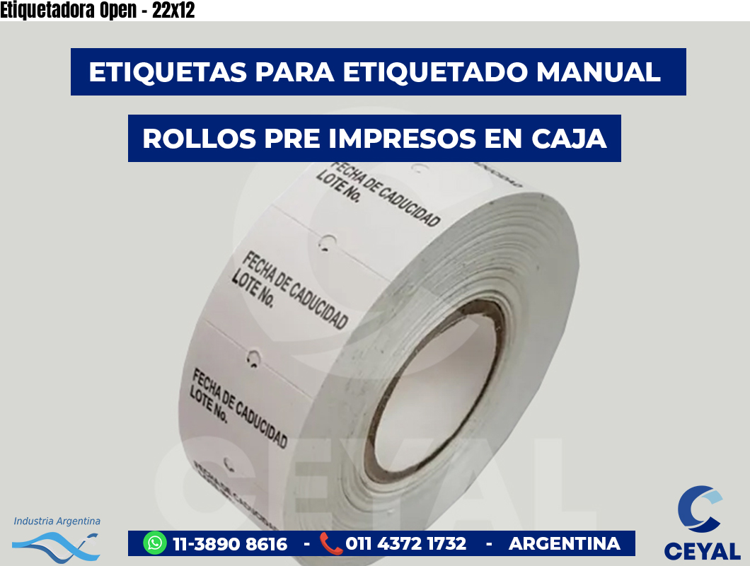 Etiquetadora Open - 22x12